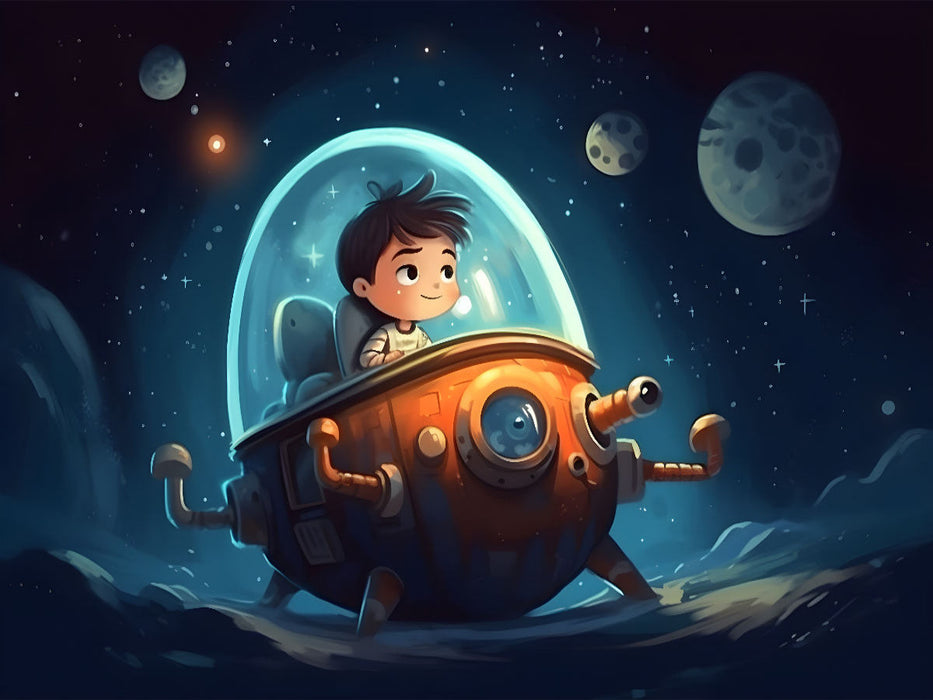 Luca´s Reise zum Mond - CALVENDO Foto-Puzzle'
