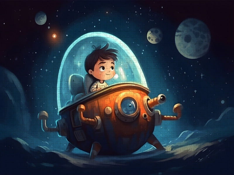 Luca´s Reise zum Mond - CALVENDO Foto-Puzzle'