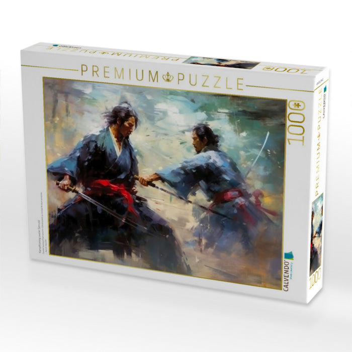 Kampftraining zweier Samurai - CALVENDO Foto-Puzzle'