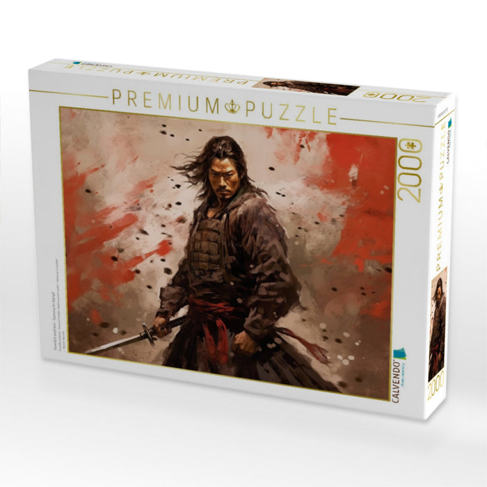 Innerlich zentriert - Samurai im Kampf - CALVENDO Foto-Puzzle'