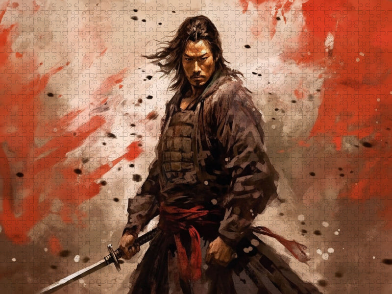 Innerlich zentriert - Samurai im Kampf - CALVENDO Foto-Puzzle'