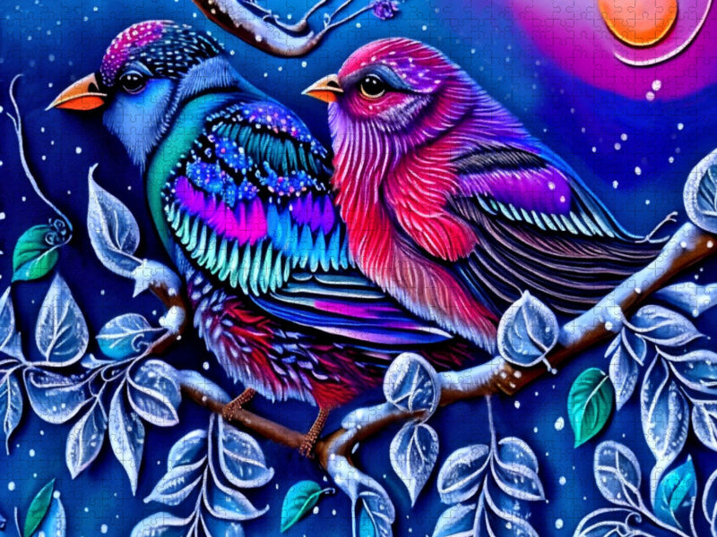 Vögel im Winter - CALVENDO Foto-Puzzle'