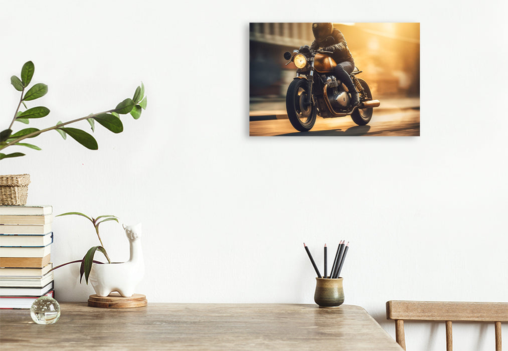 Premium Textil-Leinwand Ein Motiv aus dem Kalender Urban Biker