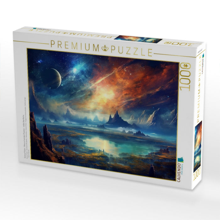 Science Fiction - Reise zu fremden Planeten - Wilde Oberfläche - CALVENDO Foto-Puzzle'