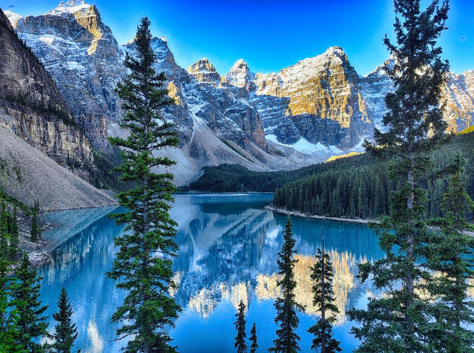 Der Moraine Lake wurde 1969 sogar auf der 20-Dollar-Note im Rahmen der Scenes of Canadian Series abgebildet. - CALVENDO Foto-Puzzle'