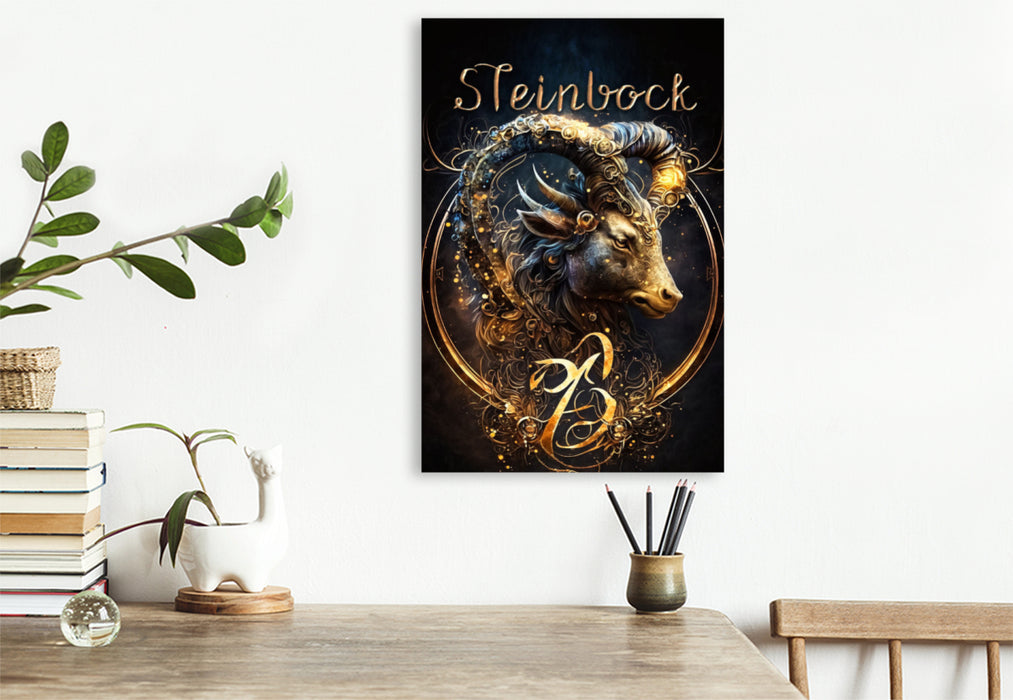 Premium Textil-Leinwand Steinbock 22. Dezember - 20. Januar