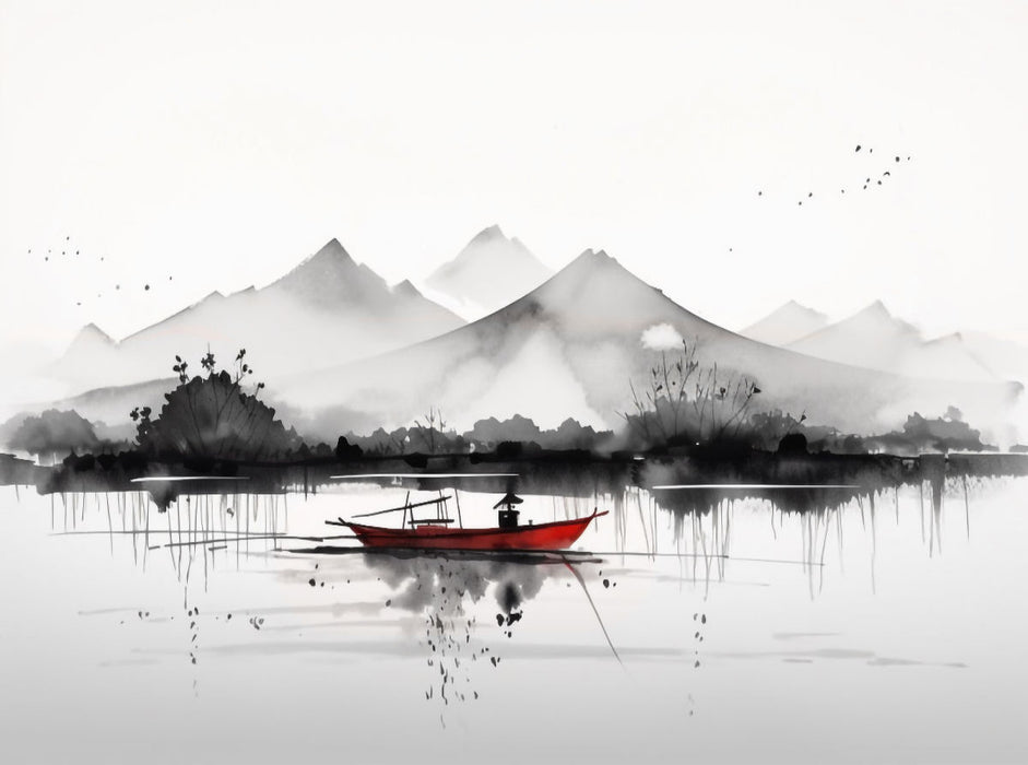Das rote Boot - CALVENDO Foto-Puzzle'