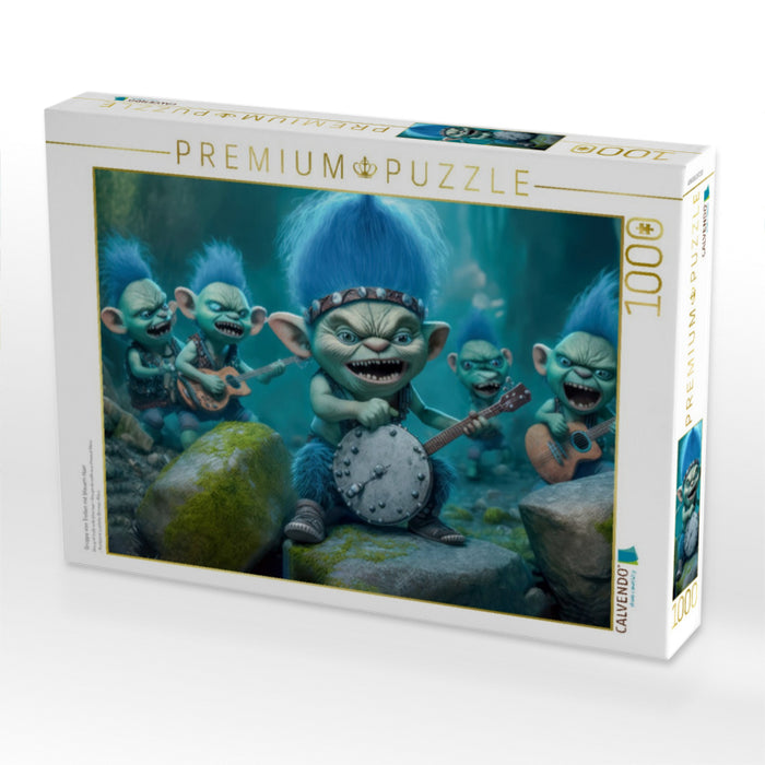 Gruppe von Trollen mit blauem Haar - CALVENDO Foto-Puzzle'