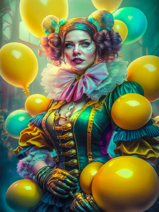 Umgeben von gelben Luftballons - CALVENDO Foto-Puzzle'