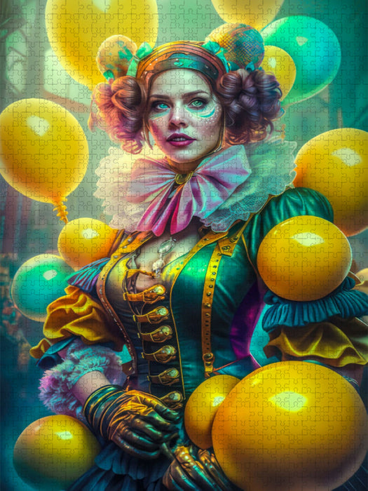 Umgeben von gelben Luftballons - CALVENDO Foto-Puzzle'
