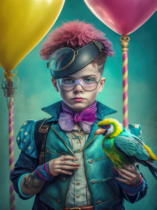Junge mit Vogel - CALVENDO Foto-Puzzle'