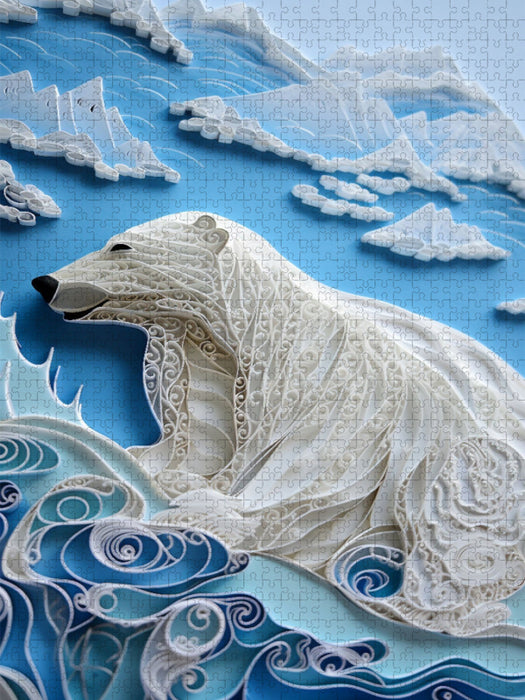 Glücklicher Eisbär - CALVENDO Foto-Puzzle'