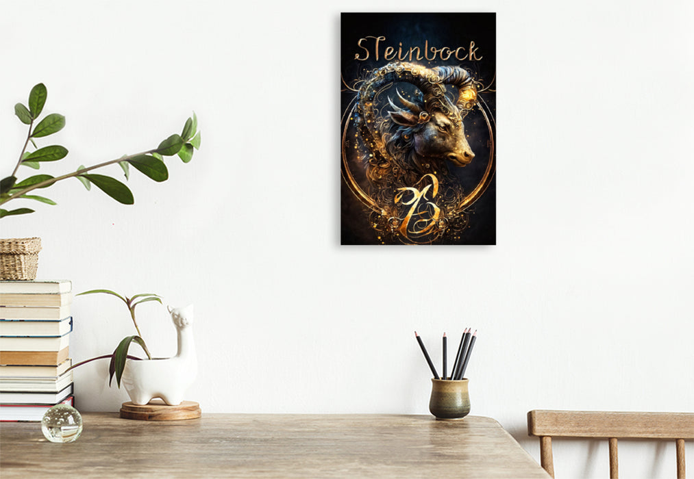 Premium Textil-Leinwand Steinbock 22. Dezember - 20. Januar