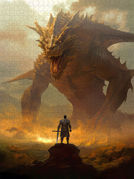 Drachen und edle Ritter - CALVENDO Foto-Puzzle'
