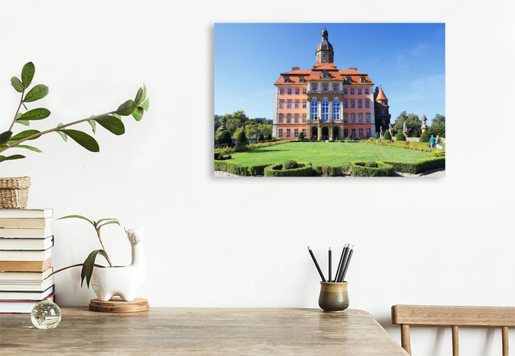 Premium Textil-Leinwand Schloss Fürstenstein in Polen