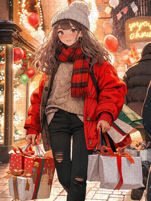 Manga-Girls, es weihnachtet sehr - CALVENDO Foto-Puzzle'