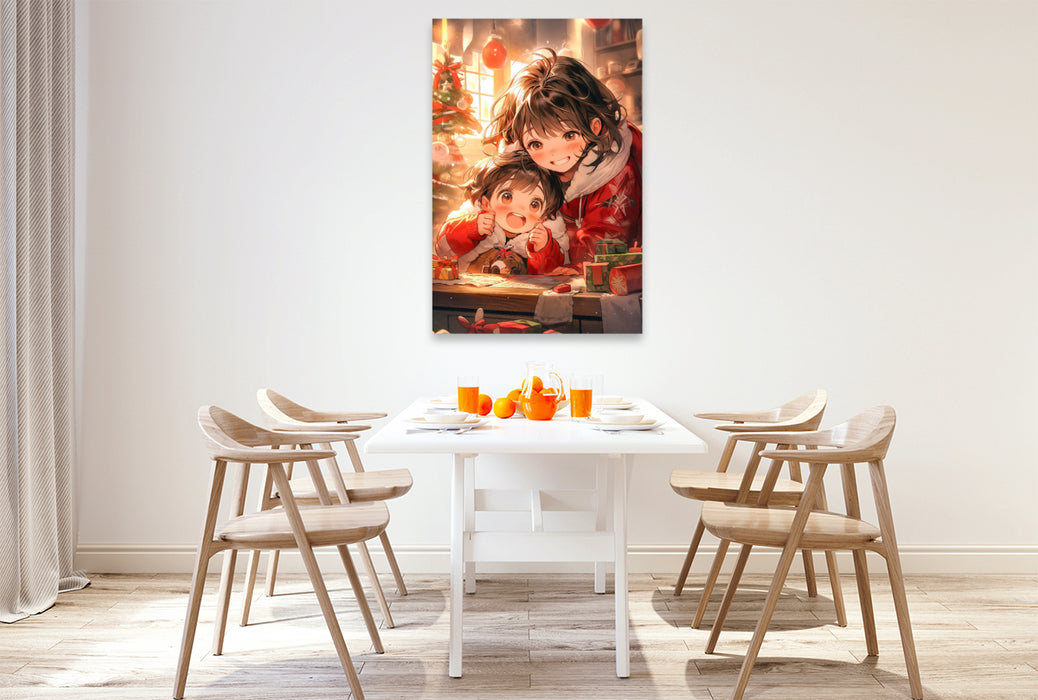 Premium Textil-Leinwand Manga Kinder