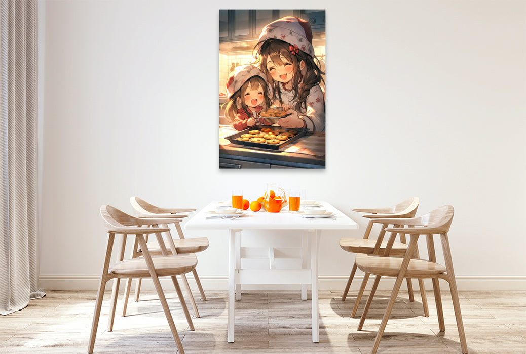 Premium Textil-Leinwand Manga Kinder