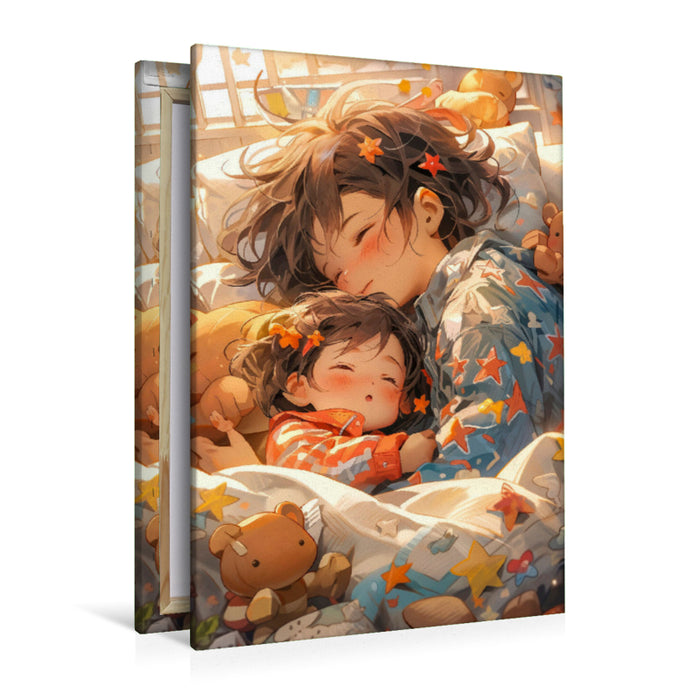 Premium Textil-Leinwand Manga Kinder
