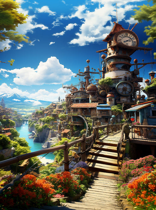 Anime Manga Landschaft - CALVENDO Foto-Puzzle'