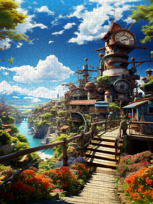 Anime Manga Landschaft - CALVENDO Foto-Puzzle'