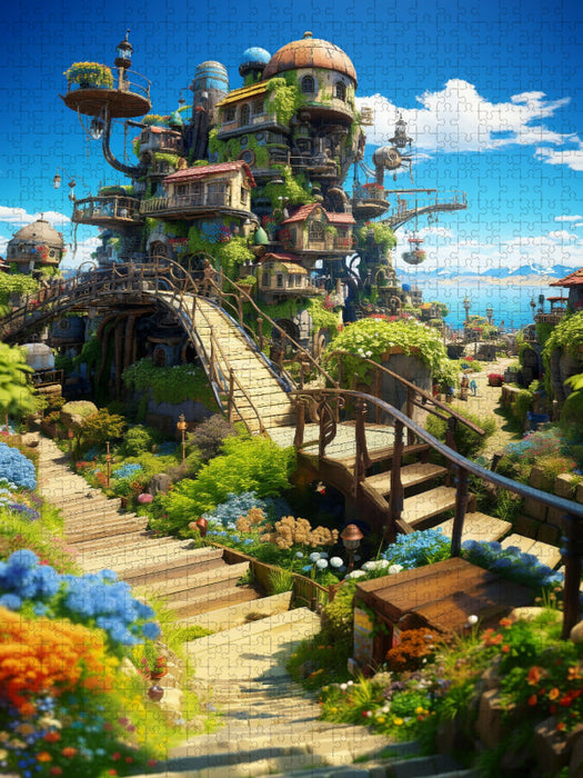 Anime Manga Landschaft - CALVENDO Foto-Puzzle'