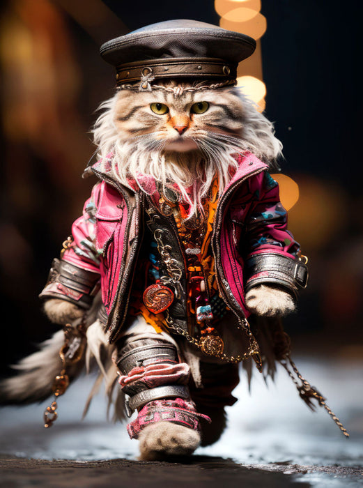 Cyber Punk Kater - CALVENDO Foto-Puzzle'