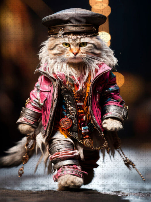Cyber Punk Kater - CALVENDO Foto-Puzzle'