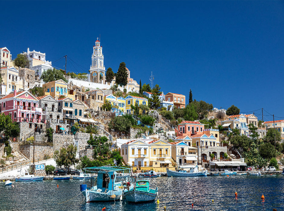 Hafen Gialos auf der Insel Symi - CALVENDO Foto-Puzzle'