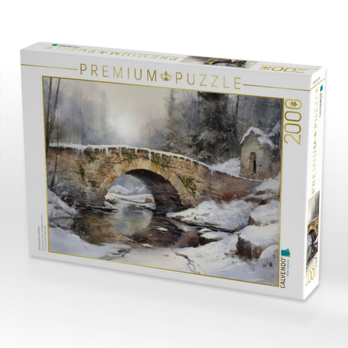 Steinbrücke im Winter - CALVENDO Foto-Puzzle'