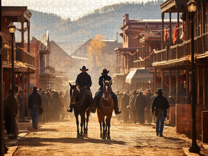 Morgens auf den Straßen im wilden Westen - CALVENDO Foto-Puzzle'