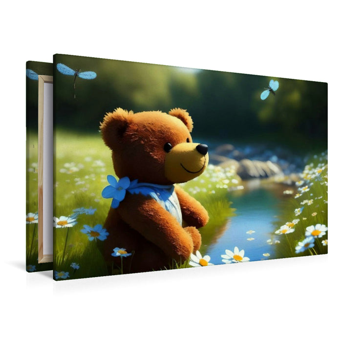 Premium Textil-Leinwand Sommerbärchen