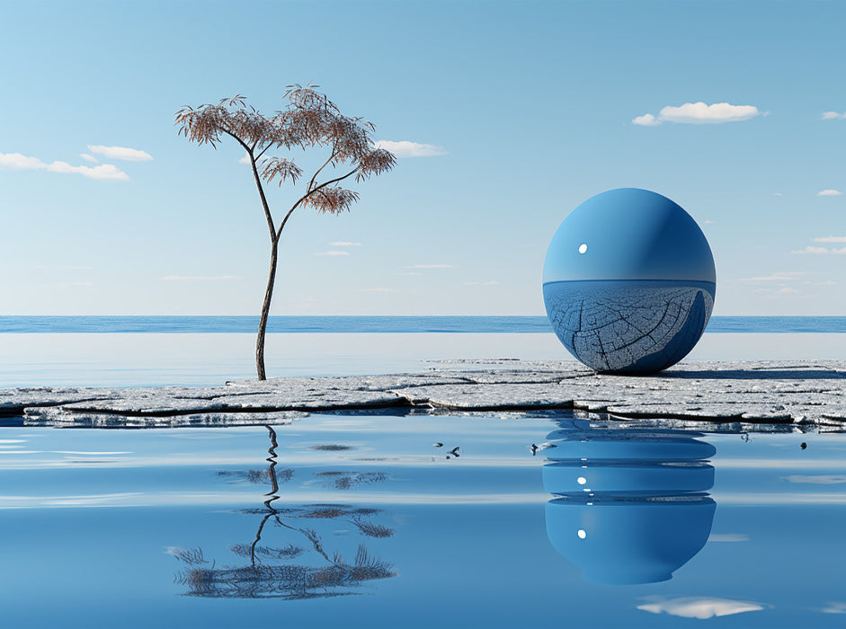 Blaue Kugel - CALVENDO Foto-Puzzle'
