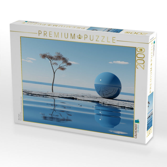 Blaue Kugel - CALVENDO Foto-Puzzle'