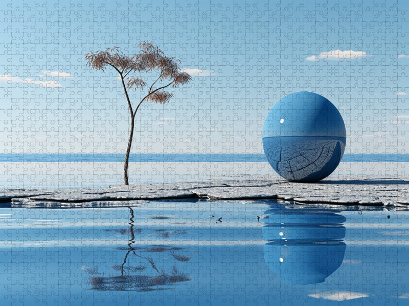 Blaue Kugel - CALVENDO Foto-Puzzle'