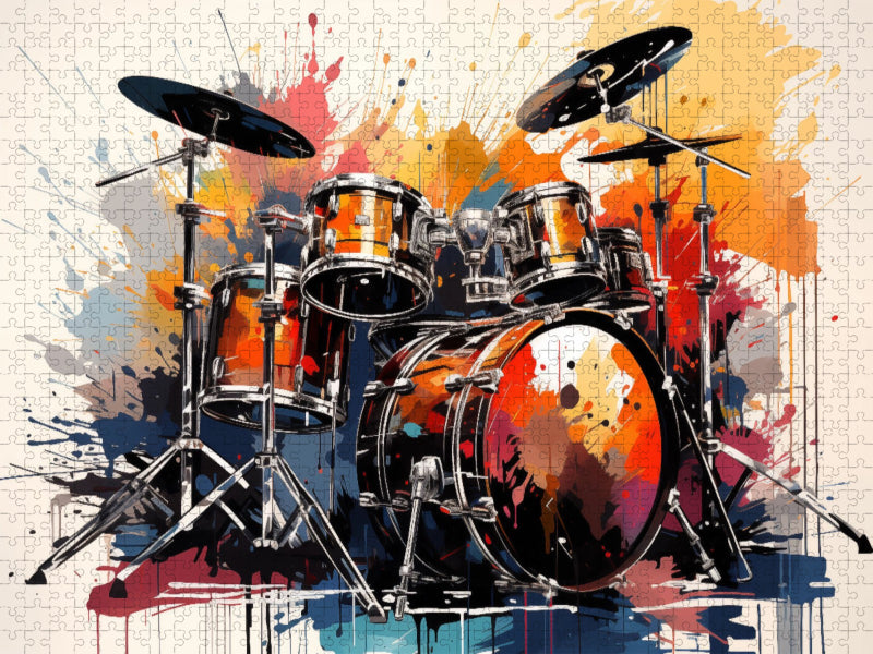 Drumming Farbsinfonie - CALVENDO Foto-Puzzle'