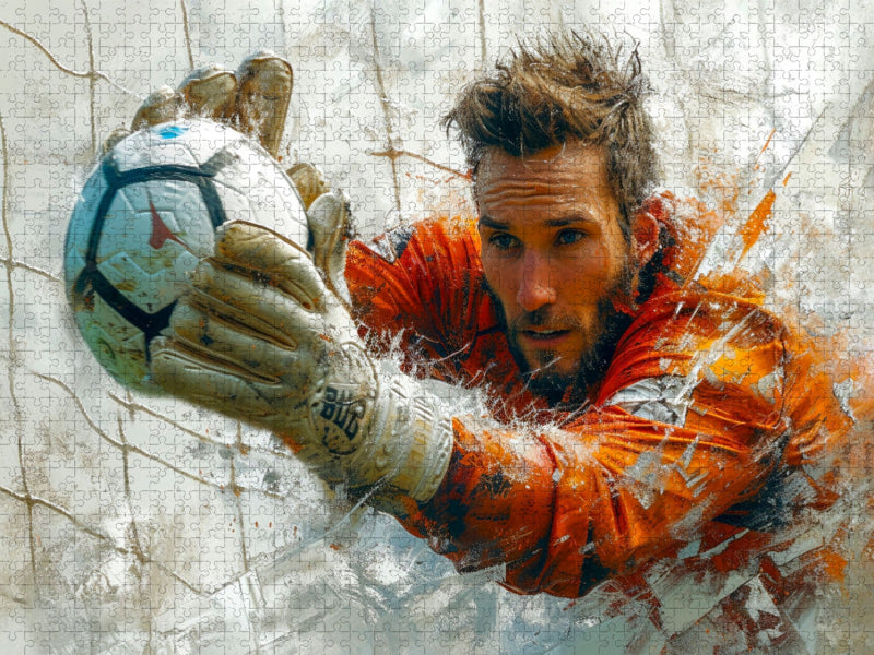 Fußball Torwart, Konzentration pur - CALVENDO Foto-Puzzle'