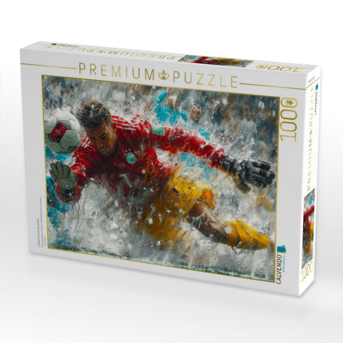 Fußball Torwart, Akrobatik - CALVENDO Foto-Puzzle'