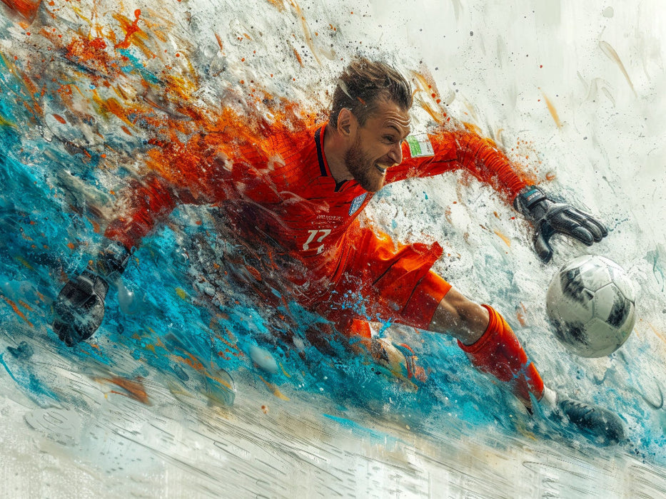 Fußball Torwart, das Tor bleibt sauber - CALVENDO Foto-Puzzle'