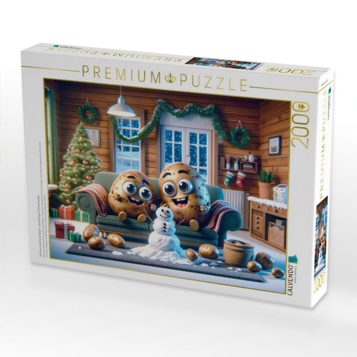 Winterwunderland daheim: Kartoffelige Schneefreuden - CALVENDO Foto-Puzzle'