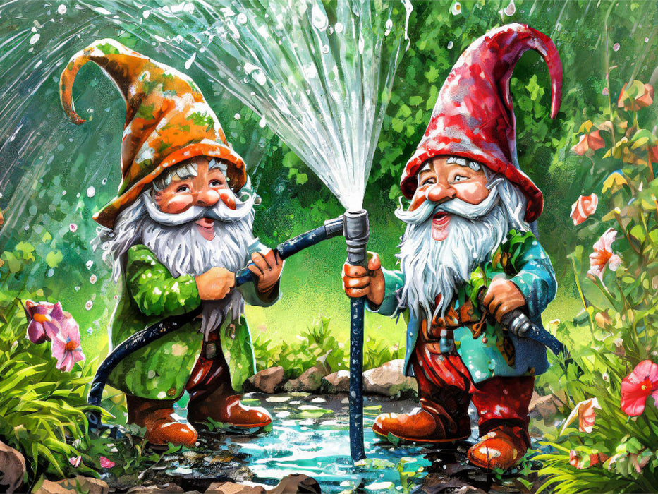 Wasserschlacht im Wichtelland - CALVENDO Foto-Puzzle'