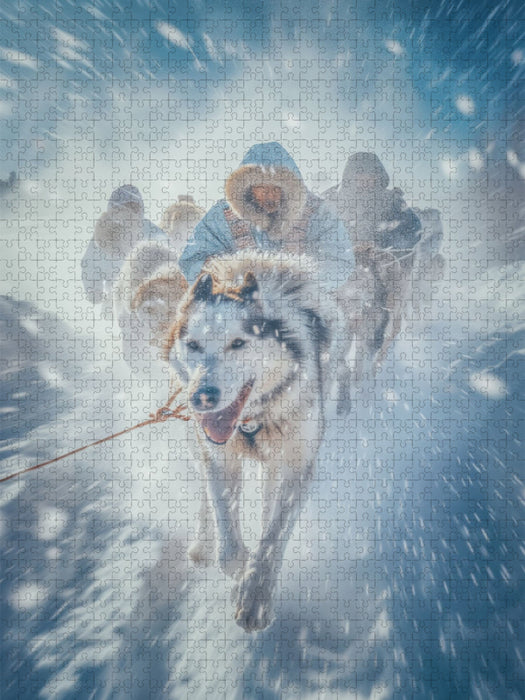 Ein Motiv aus dem Kalender Schlittenhunderennen - CALVENDO Foto-Puzzle'