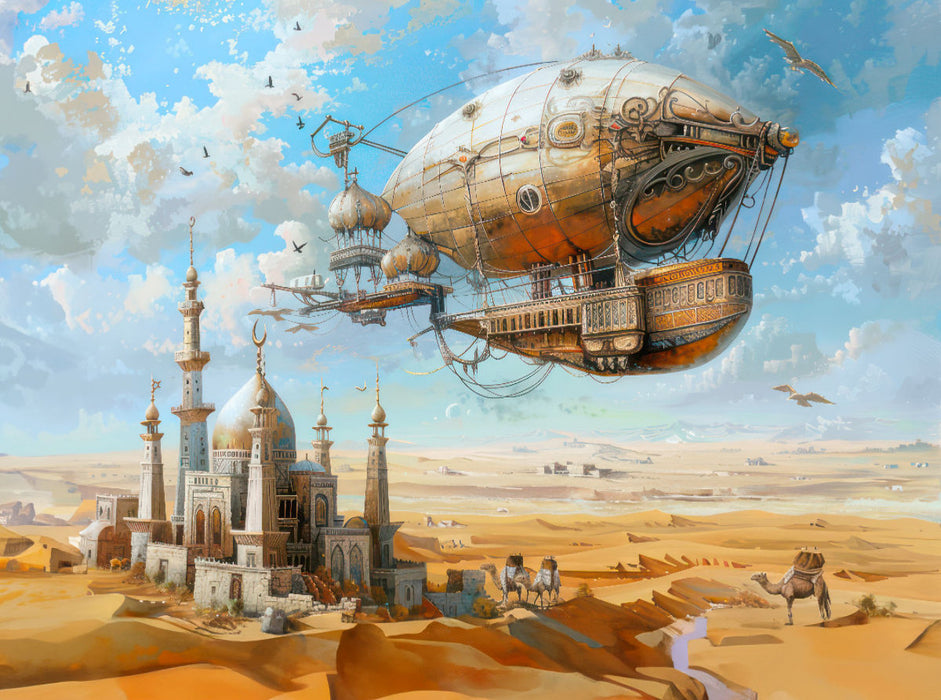 Steampunk-Luftschiffe - CALVENDO Foto-Puzzle'