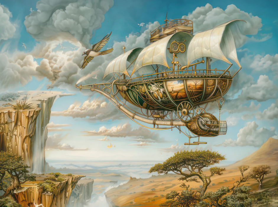 Steampunk-Luftschiffe - CALVENDO Foto-Puzzle'
