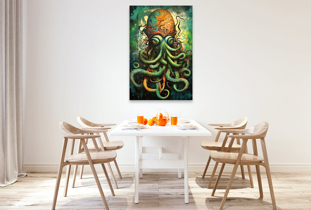 Premium Textil-Leinwand Mister Octopus