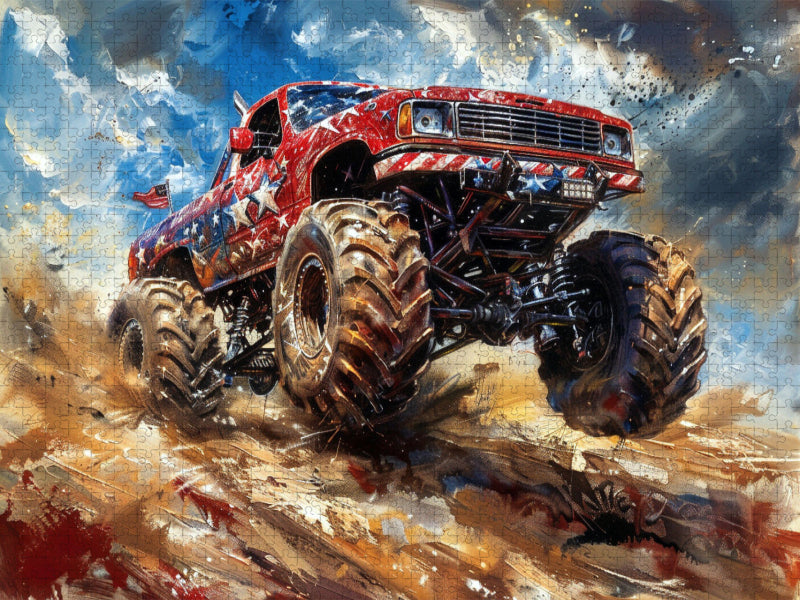 Imposante Monstermaschinen - Monstertruck - CALVENDO Foto-Puzzle'