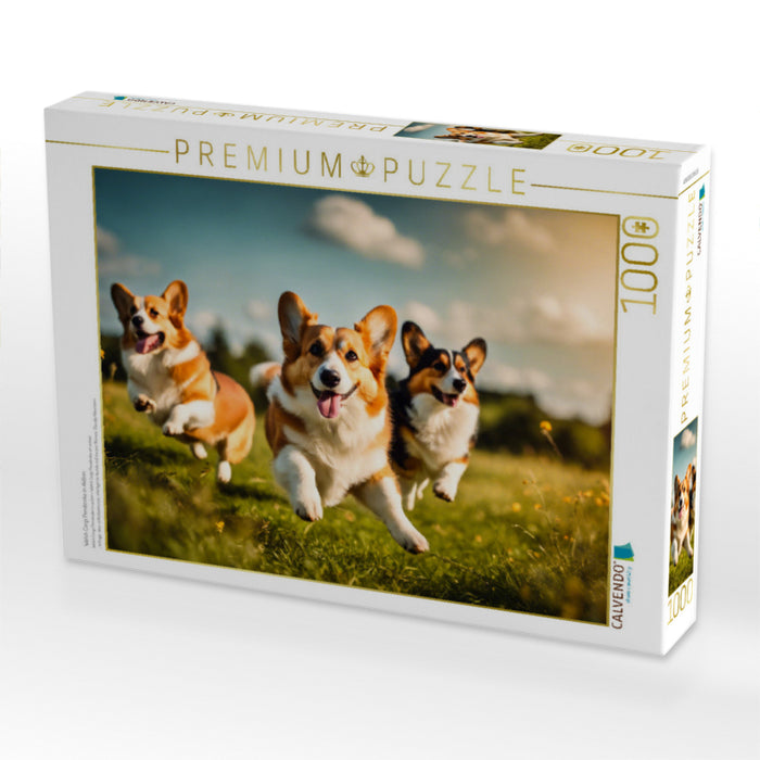 Welsh Corgi Pembroke in Aktion - CALVENDO Foto-Puzzle'