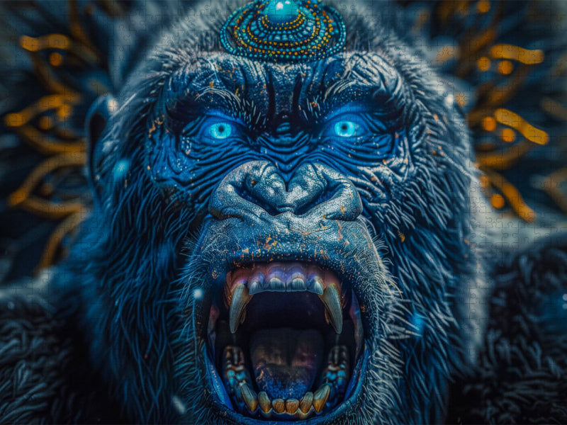 Der mutige Gorilla - CALVENDO Foto-Puzzle'