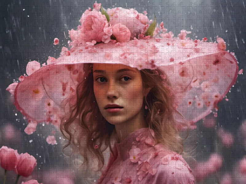 Zarte Schönheit in rosa - CALVENDO Foto-Puzzle'