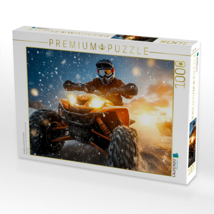 Quadfahren auf der Schneepiste - CALVENDO Foto-Puzzle'